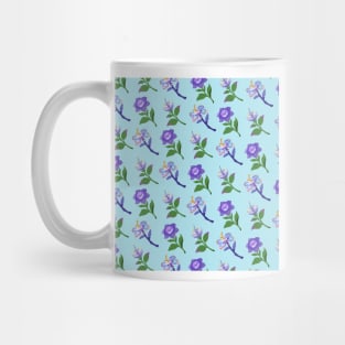 Sumeru Flowers Print (Blue) Mug